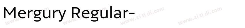 Mergury Regular字体转换